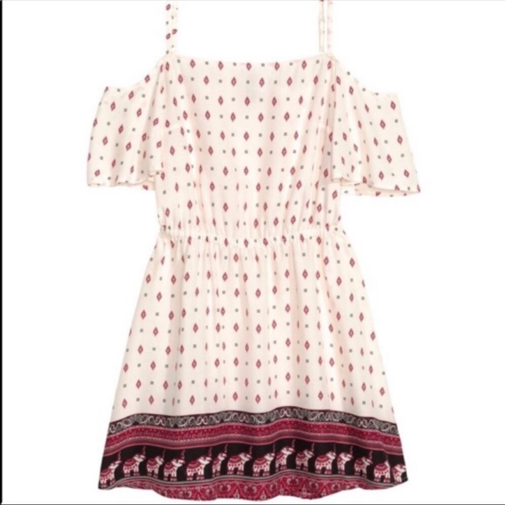 Elephant Cold Shoulder Dress